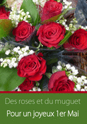Roses et muguet pour c&eacute;l&eacute;brer le 1er mai